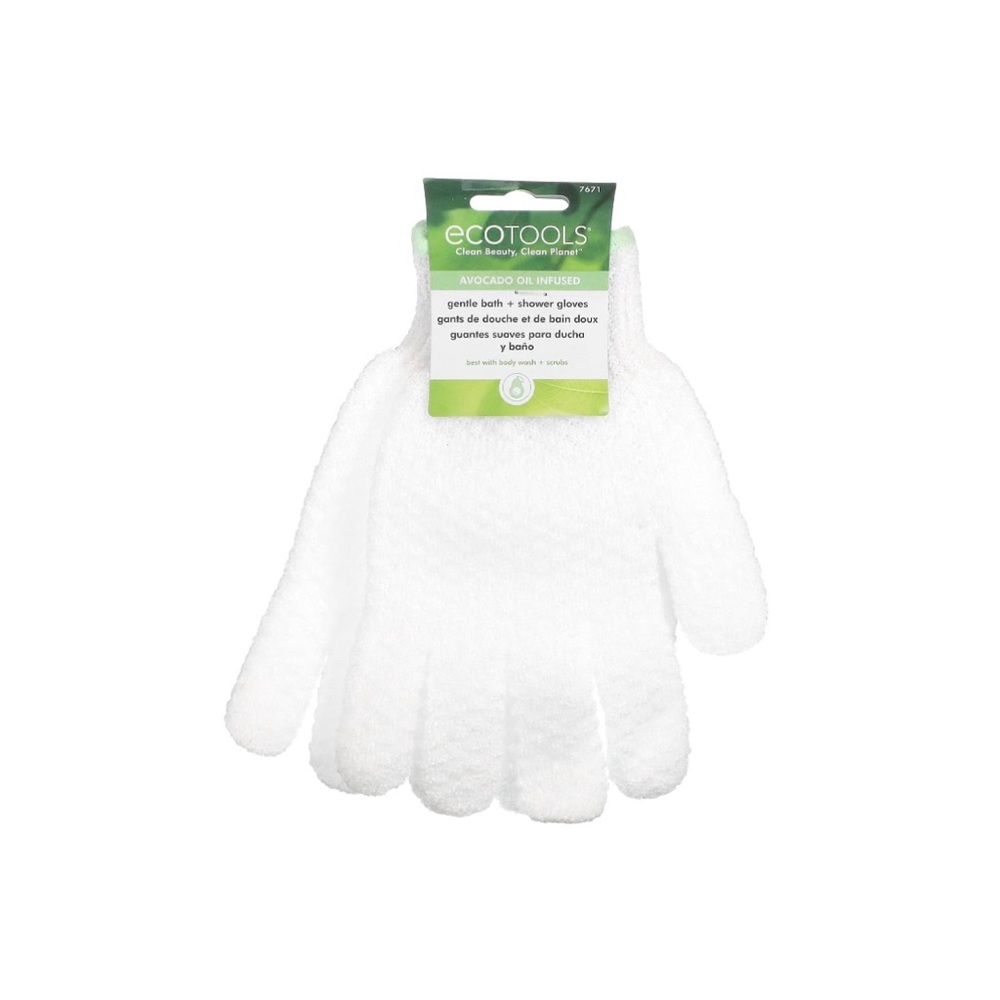 ECOTOOLS AVOCADO OIL INFUSED GENTLE EXFOLIATING BATH & SHOWER GLOVES
